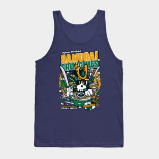 Retro Cereal Box Samurai Crunchies // Junk Food Nostalgia // Cereal Lover Tank Top